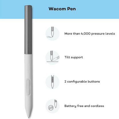 wacom one Standard pen White/Gray
