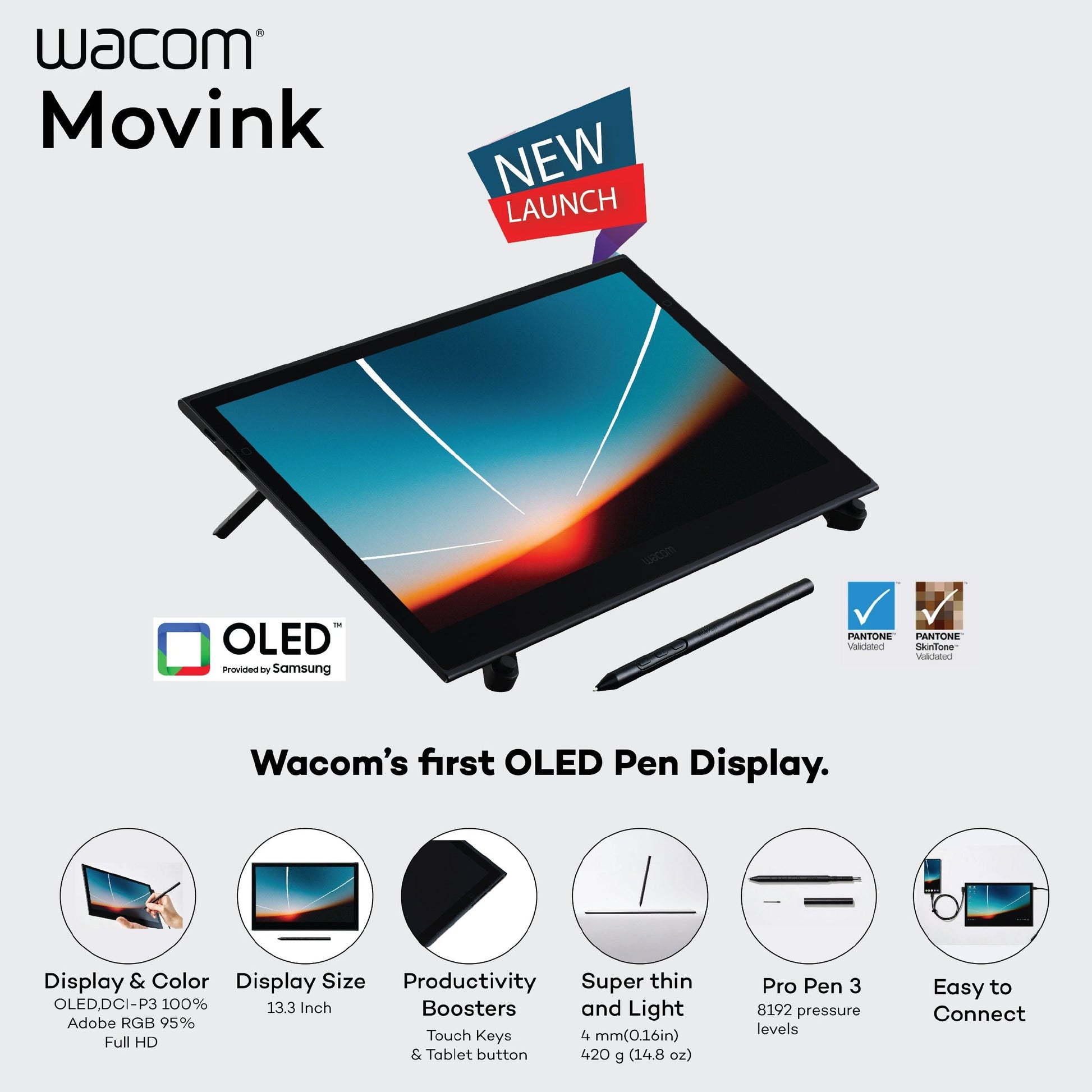 Wacom Movink Drawing Tablet with Screen